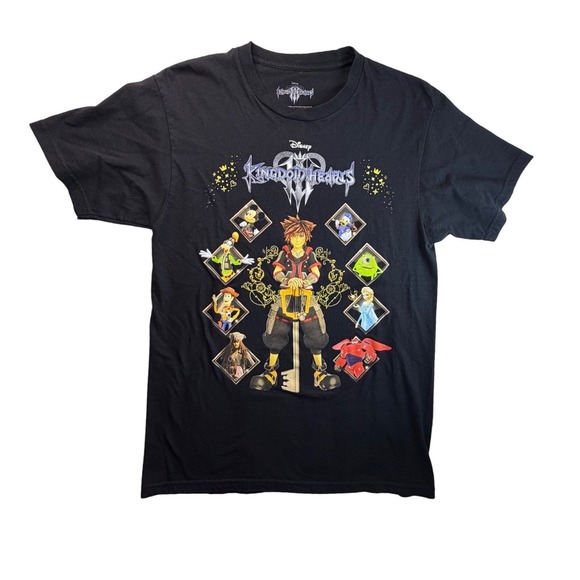 Disney Other - Disney Kingdom Hearts III Sora Multi Character Graphic T-Shirt Black Mens Medium